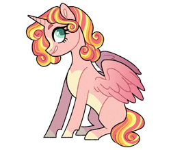 Size: 2400x2100 | Tagged: safe, artist:dreamscapevalley, imported from derpibooru, oc, oc:chrysanthemum, alicorn, pony, alicorn oc, horn, solo, wings