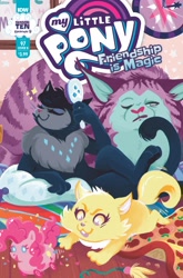 Size: 2063x3131 | Tagged: safe, artist:justasuta, idw, imported from derpibooru, pinkie pie, abyssinian, cat, spoiler:comic, spoiler:comic97, comic cover, idw publishing, season 10, shadow, solo, toy