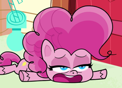 Size: 1150x830 | Tagged: safe, imported from derpibooru, screencap, pinkie pie, earth pony, pony, my little pony: pony life, ponies of the moment, spoiler:pony life s01e27, bored, cropped, female, mare, open mouth, solo