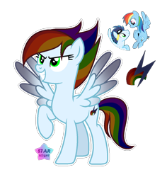 Size: 1080x1143 | Tagged: safe, artist:starflightsparkleyt, imported from derpibooru, rainbow dash, soarin', oc, oc:rainbow dark, pony, female, mare, offspring, parent:rainbow dash, parent:soarin', parents:soarindash, peagsus, simple background, transparent background