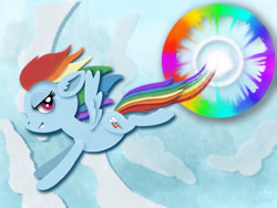 Size: 1280x960 | Tagged: safe, artist:catscratchpaper, imported from derpibooru, rainbow dash, pegasus, pony, cutout, flying, solo, sonic rainboom