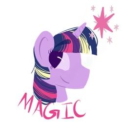 Size: 640x640 | Tagged: safe, artist:boom_towne, imported from derpibooru, twilight sparkle, pony, unicorn, bust, eyelashes, female, mare, simple background, smiling, solo, white background