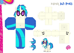 Size: 2048x1447 | Tagged: safe, artist:dashiesparkle edit, artist:grapefruitface1, imported from derpibooru, dj pon-3, vinyl scratch, base used, craft, custom, irl, papercraft, photo, printable, solo, toy