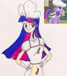 Size: 540x615 | Tagged: safe, artist:lunaart, imported from derpibooru, screencap, twilight sparkle, human, the last roundup, both cutie marks, cutie mark on human, cutie mark on shoulder, horn, horned humanization, humanized, scene interpretation, solo