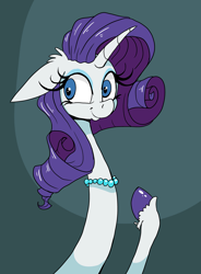 Size: 4318x5856 | Tagged: safe, artist:paskanaakka, derpibooru exclusive, imported from derpibooru, rarity, pony, unicorn, abstract background, bust, colored hooves, ear fluff, female, floppy ears, jewelry, long neck, mare, necklace, portrait, smiling, solo, unshorn fetlocks