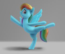 Size: 2289x1920 | Tagged: safe, alternate version, artist:odooee, imported from derpibooru, rainbow dash, pegasus, pony, ballerina, ballet, ballet dancing, flexible, pose, rainbowrina, simple background, solo