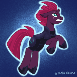 Size: 1000x1000 | Tagged: safe, artist:santa-klausss, imported from derpibooru, tempest shadow, pony, unicorn, armor, clothes, solo