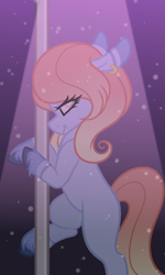 Size: 600x1000 | Tagged: safe, artist:katelynleeann42, imported from derpibooru, oc, oc only, oc:beachy vibes, earth pony, pony, female, mare, solo, stripper pole