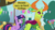 Size: 1280x720 | Tagged: safe, edit, edited screencap, imported from derpibooru, screencap, thorax, twilight sparkle, changedling, changeling, triple threat, balloon, butt, duo, implied doomie, king thorax, plot, shitposting, speech, speech bubble, talking, tree, twibutt