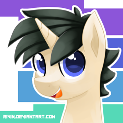 Size: 1000x1000 | Tagged: safe, artist:rivin177, imported from derpibooru, screencap, oc, oc only, pony, unicorn, abstract background, black hair, blue eyes, commission, old art, photo, shade