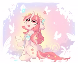 Size: 2624x2157 | Tagged: safe, artist:colorfulcolor233, artist:oofycolorful, imported from derpibooru, oc, oc only, pony, unicorn, flower, solo