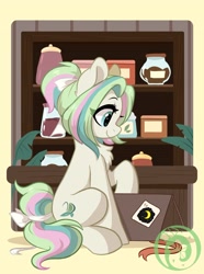 Size: 3052x4096 | Tagged: safe, artist:colorfulcolor233, artist:oofycolorful, imported from derpibooru, oc, oc only, earth pony, pony, box, jar, solo