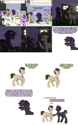 Size: 2254x3589 | Tagged: safe, artist:hungrybee.exe, artist:sugar0612, imported from derpibooru, amethyst star, derpy hooves, dinky hooves, doctor whooves, sparkler, time turner, oc, oc:aurora, oc:pierce, oc:warden, pony, unicorn, lovestruck derpy, fork