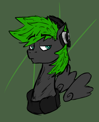 Size: 918x1132 | Tagged: safe, artist:galedraft, imported from derpibooru, oc, oc only, oc:vertex soundwave, pegasus, pony, bust, looking at you, male, simple background, solo, stallion