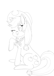 Size: 794x1123 | Tagged: safe, artist:appleperson, imported from derpibooru, applejack, solo, wip