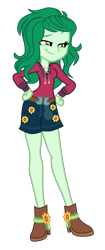 Size: 1376x3284 | Tagged: safe, artist:gmaplay, imported from derpibooru, wallflower blush, equestria girls, equestria girls series, sunset's backstage pass!, spoiler:eqg series (season 2), music festival outfit, seductive, simple background, solo, transparent background