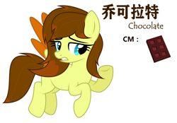 Size: 3560x2472 | Tagged: safe, artist:whiteplumage233, imported from derpibooru, oc, oc only, oc:chocolate, pegasus, pony, chinese, female, mare, solo, two toned wings, wings