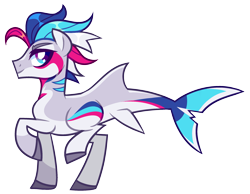 Size: 2747x2130 | Tagged: safe, artist:renhorse, imported from derpibooru, oc, oc only, oc:coral crown, original species, shark, shark pony, male, simple background, solo, transparent background