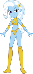 Size: 695x1547 | Tagged: dead source, safe, alternate version, artist:m-brony96, imported from derpibooru, trixie, human, equestria girls, belly button, female, simple background, solo, sports, transparent background, vector, wrestling