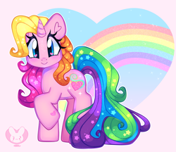 Size: 3473x3000 | Tagged: safe, artist:bunxl, imported from derpibooru, rarity (g3), unicorn, bunxl is trying to murder us, cute, female, g3, g3 raribetes, heart eyes, rainbow, weapons-grade cute, wingding eyes