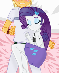 Size: 1000x1234 | Tagged: safe, artist:charliexe, artist:grapefruitface1, edit, imported from derpibooru, ragamuffin (equestria girls), rarity, equestria girls, blushing, cute, female, implied lesbian, implied rarijack, implied shipping, male, ragamuffin (g4), raribetes, rarimuffin, shipping, show accurate, straight