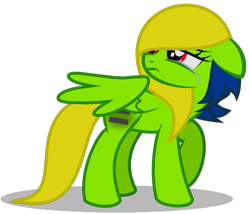 Size: 681x584 | Tagged: safe, alternate version, artist:amgiwolf, imported from derpibooru, oc, oc only, oc:viexy ams, pegasus, pony, crying, equal cutie mark, eyelashes, female, frown, looking back, mare, pegasus oc, raised hoof, sad, simple background, solo, transparent background, wings