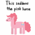 Size: 1024x1024 | Tagged: safe, artist:2merr, pinkie pie, earth pony, pony, /mlp/, :c, dot eyes, drawn on phone, drawthread, female, frown, mare, reaction image, sad, simple background, solo, text, this saddens, white background