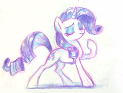 Size: 2217x1689 | Tagged: safe, artist:lunnita_pony, imported from derpibooru, rarity, pony, unicorn, sketch, solo