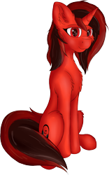 Size: 1640x2630 | Tagged: safe, artist:flapstune, imported from derpibooru, oc, oc only, oc:flaps tune, pony, unicorn, derpibooru community collaboration, 2021 community collab, chest fluff, cutie mark, ear fluff, female, fluffy, horn, looking at you, mare, signature, simple background, sitting, smiling, solo, transparent background