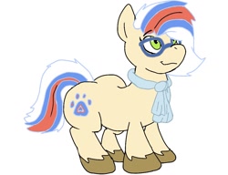 Size: 1078x828 | Tagged: safe, artist:hooverlover, imported from derpibooru, oc, oc only, oc:karma summers, earth pony, pony, ascot, bisexual, butt, cutie mark, futa, glasses, herm, hooves, intersex, plot, solo