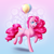 Size: 2099x2114 | Tagged: safe, artist:_ladybanshee_, imported from derpibooru, pinkie pie, earth pony, pony, balloon, cheek fluff, chest fluff, cute, diapinkes, ear fluff, fluffy, full body, fullbody, poofy mane, solo