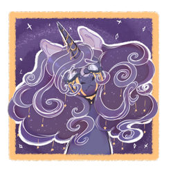 Size: 1000x1000 | Tagged: safe, artist:orphicswan, imported from derpibooru, princess luna, alicorn, pony, crying, horn, horn jewelry, jewelry, solo