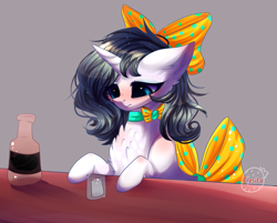 Size: 4161x3350 | Tagged: safe, artist:1fresita, artist:krissstudios, imported from derpibooru, oc, oc only, pony, unicorn, bow, female, hair bow, mare, solo, tail bow