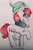 Size: 1536x2316 | Tagged: safe, artist:anxioussartist, imported from derpibooru, oc, oc only, oc:apex soundwave, earth pony, pony, christmas, glasses, hat, holiday, male, photo, solo, stallion, traditional art, wreath