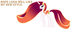 Size: 15470x6400 | Tagged: safe, artist:krystalheartbases, artist:laszlvfx, edit, imported from derpibooru, vector edit, princess celestia, alicorn, pony, absurd resolution, alternate design, alternate hairstyle, base used, cute, cutelestia, female, high res, implied princess luna, mare, pretty, simple background, smiling, solo, text, transparent background, vector