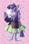 Size: 2666x4096 | Tagged: safe, artist:cutepencilcase, imported from derpibooru, twilight sparkle, semi-anthro, unicorn, :<, bipedal, book, clothes, doll, female, g1, g4, g4 to g1, g4 to takara, generation leap, high res, holding, jacket, necktie, outline, plushie, school uniform, skirt, solo, standing, takara pony, toy, white outline