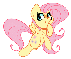 Size: 2588x2146 | Tagged: safe, artist:kindakismet, imported from derpibooru, fluttershy, pegasus, pony, blushing, cute, female, high res, hoof on chin, looking away, looking sideways, mare, shyabetes, simple background, smiling, solo, spread wings, three quarter view, white background, wings