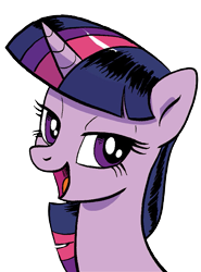 Size: 519x700 | Tagged: safe, artist:pencils, idw, imported from derpibooru, twilight sparkle, pony, unicorn, lidded eyes, looking at you, open mouth, reaction image, sassy, simple background, smiling, solo, transparent background, unicorn twilight