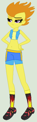 Size: 174x574 | Tagged: safe, artist:jadeharmony, artist:jadethepegasus, artist:lordsfrederick778, imported from derpibooru, blaze, equestria girls, base used, belly button, clothes, female, gray background, midriff, shoes, shorts, simple background, sneakers, socks, solo, sports bra, sports shorts