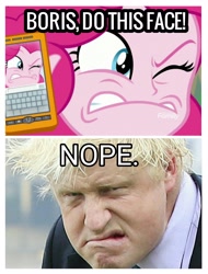 Size: 2522x3326 | Tagged: safe, edit, edited screencap, imported from derpibooru, screencap, pinkie pie, human, equestria girls, equestria girls series, forgotten friendship, boris johnson, faic, irl, irl human, photo, politics, prime minister, united kingdom