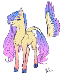 Size: 1280x1544 | Tagged: safe, artist:corisodapop, imported from derpibooru, oc, oc only, pony, adoptable, cloven hooves, colored wings, female, mare, multicolored wings, simple background, solo, white background, wings