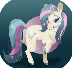 Size: 2200x2100 | Tagged: safe, artist:alabasterpeony, imported from derpibooru, bonna fide, glamour gleam, crystal pony, commission, commissioner:reversalmushroom