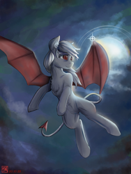 Size: 2100x2800 | Tagged: safe, artist:月下枫林, imported from derpibooru, bat pony, pegasus, male, moonlight, night