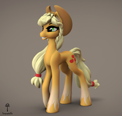 Size: 1515x1440 | Tagged: safe, artist:teonanakatle, imported from derpibooru, applejack, pony, 3d, solo