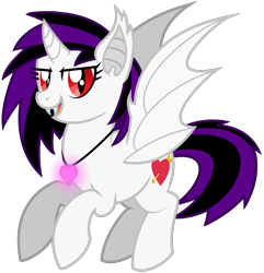 Size: 1088x1128 | Tagged: safe, artist:amgiwolf, imported from derpibooru, oc, oc only, alicorn, bat pony, bat pony alicorn, pony, bat pony oc, bat wings, fangs, horn, jewelry, necklace, simple background, solo, transparent background, wings