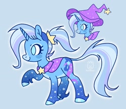 Size: 2048x1780 | Tagged: safe, artist:alexbeeza, imported from derpibooru, trixie, pony, unicorn, cape, clothes, hat, smiling, solo, sparkles