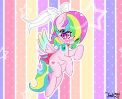 Size: 2413x1949 | Tagged: source needed, useless source url, safe, artist:jadebreeze115, imported from derpibooru, oc, oc only, oc:cutie pink, oc:star aura, pegasus, pony, abstract background, adorasexy, background, base used, bow, cute, daaaaaaaaaaaw, flying, jewelry, necklace, pastel, pink eyes, sexy, shy