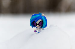 Size: 1024x680 | Tagged: safe, artist:artofmagicpoland, imported from derpibooru, dj pon-3, vinyl scratch, equestria girls, doll, equestria girls minis, photography, pointing, solo, toy