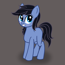 Size: 1200x1200 | Tagged: safe, artist:dafiltafish, imported from derpibooru, oc, oc:rudy star, earth pony, blank flank, gray background, simple background