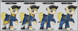 Size: 1280x512 | Tagged: safe, artist:brony-works, imported from derpibooru, earth pony, pony, clothes, female, mare, solo, sweden, uniform